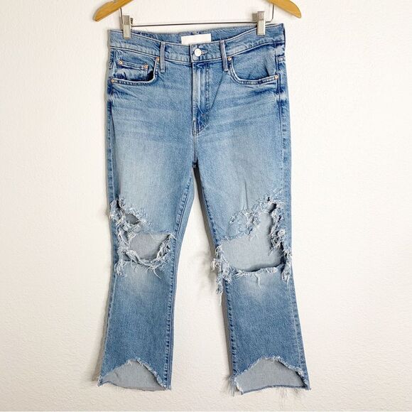 Mother Superior The Insider Flood Wash Psych! Distressed Jeans Size 29 - Picture 1 of 5
